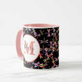 mug personnalisé avec libellules colorées (Devant gauche)