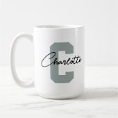 Mug personnalisé avec monogramme Cadeau d'annivers (Gauche)