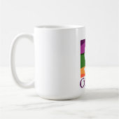 Mug Personnalisé avec Monogramme sur Arrière - plan gé (Gauche)