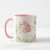 Mug personnalisé avec motif rose (Gauche)