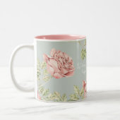 Mug personnalisé avec motif rose (Gauche)