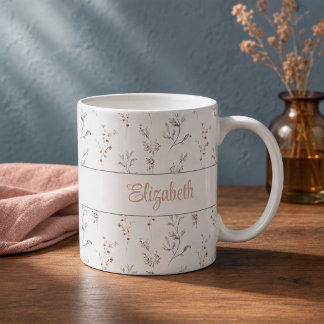 Mug personnalisé avec nom botanique neutre