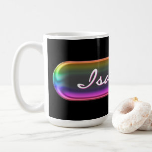 Mug Personnalisé avec Nom   Effet de Verre Iridesc
