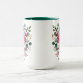 Mug Personnalisé avec Nom et Fleurs de Pivoine Cad (Centre)
