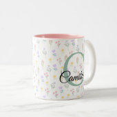 Mug personnalisé avec nom et initiale (Devant droit)