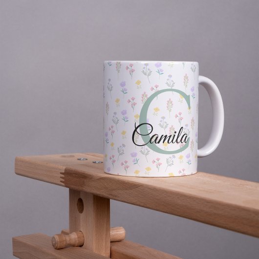 Mug personnalisé avec nom et initiale
