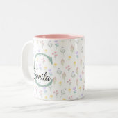 Mug personnalisé avec nom et initiale (Devant gauche)