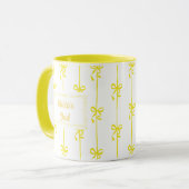 Mug personnalisé avec nom et rayure en forme d'arc (Devant gauche)