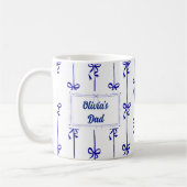 Mug personnalisé avec nom et rayure en forme d'arc (Gauche)