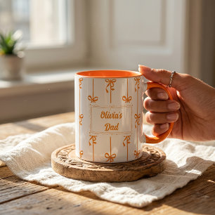 Mug personnalisé avec nom et rayure en forme d'arc