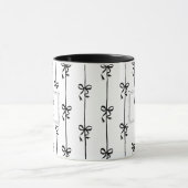 Mug personnalisé avec nom et rayure en forme d'arc (Centre)