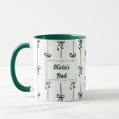 Mug personnalisé avec nom et rayure en forme d'arc (Gauche)
