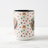 Mug personnalisé avec photo de Noël et empreinte d (Centre)