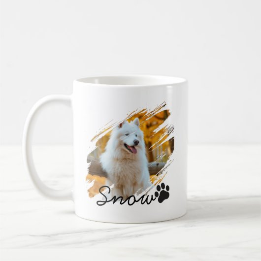 Mug personnalisé avec photo et nom d'animal de com (Gauche)