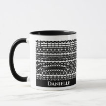 Mug personnalisé avec texte caché dans un motif gé