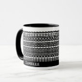 Mug personnalisé avec texte caché dans un motif gé (Devant gauche)