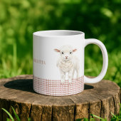 Mug personnalisé avec un agneau mignon bébé mouton