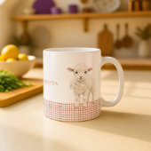 Mug personnalisé avec un agneau mignon bébé mouton