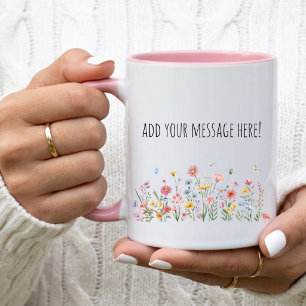 Mug personnalisé avec un nom et un message pour l'