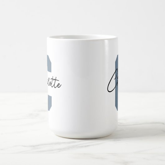 Mug personnalisé avec un nom initial, enterrement  (Centre)