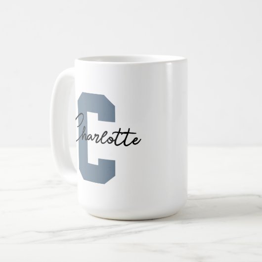 Mug personnalisé avec un nom initial, enterrement  (Devant gauche)