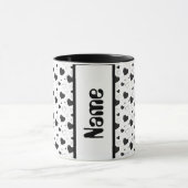 Mug personnalisé avec un nom motif de coeurs brill (Centre)