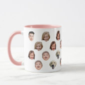 Mug personnalisé avec visage de famille mignon 5 p (Gauche)