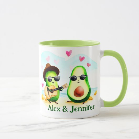 Mug Personnalisé Avocado Couple Names (Droite)