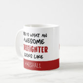 Mug Personnalisé Awesome Firefighter Funny Firefighter (Devant gauche)