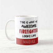 Mug Personnalisé Awesome Firefighter Funny Firefighter (Gauche)