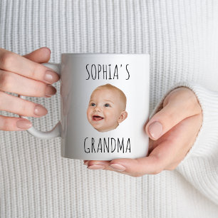 Mug Personnalisé Baby Face Photo Grand-mère Cadeau d'a
