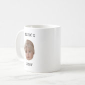Mug Personnalisé bébé visage mère de la Fête des pères (Devant gauche)