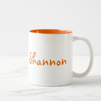 Mug personnalisé bicolore orange et blanc
