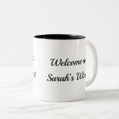 Mug personnalisé "Bienvenue dans le monde de Sarah (Devant droit)