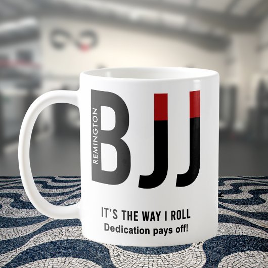Mug Personnalisé BJJ Jiu Jitsu Black Belt Edition