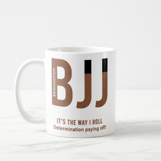 Mug Personnalisé BJJ Jiu Jitsu Brown Belt Edition (Gauche)