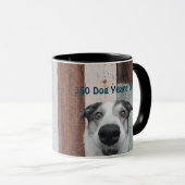 Mug personnalisé Black 50th Birthday (Devant droit)