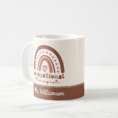 Mug Personnalisé Boho Arc-en-ciel OT ergothérapie (Devant gauche)