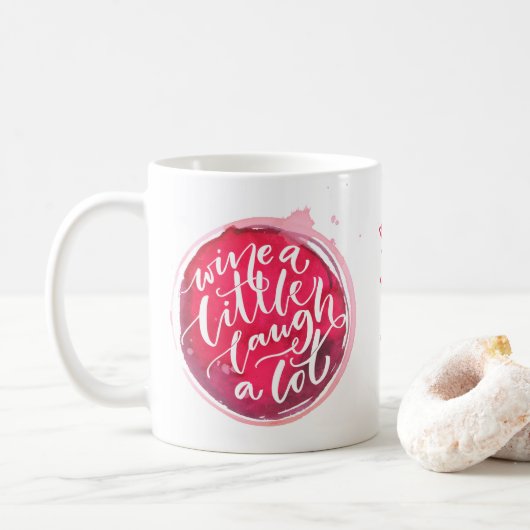 Mug Personnalisé "Boire un peu rire beaucoup" (Avec donut)