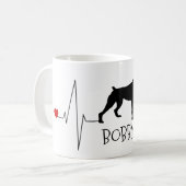 Mug Personnalisé Boxer Love My Dog Heart Beat (Devant gauche)