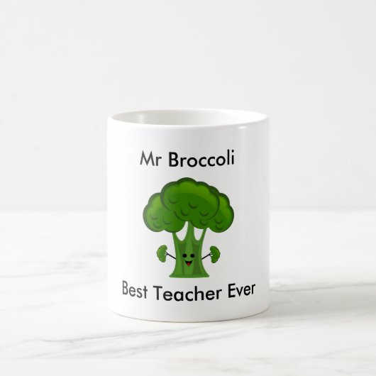 Mug Personnalisé, Brocoli, meilleur enseignant jamais (Centre)