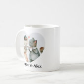 Mug Personnalisé Cat Couple Names (Devant gauche)