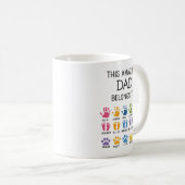 Mug Personnalisé Ce Papa Incroyable Appartient À | Sur (Devant droit)