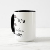 Mug Personnalisé C'est Mlle Mme Mme Dr. En fait (Devant gauche)