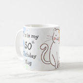 Mug Personnalisé C'est mon 50e anniversaire de café Mu (Devant gauche)