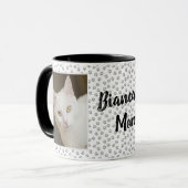 Mug Personnalisé Chat Maman Empreinte de patte Photo M (Devant gauche)