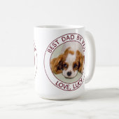 Mug Personnalisé Chien Papa Rouge Blanc Photo (Devant droit)