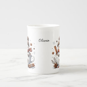 Mug Personnalisé Chocolat Chaud Bonhomme de Neige