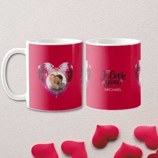 Mug personnalisé codé cerise romantique