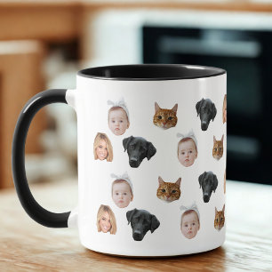 Mug Personnalisé Couette Famille Face 4 Photos